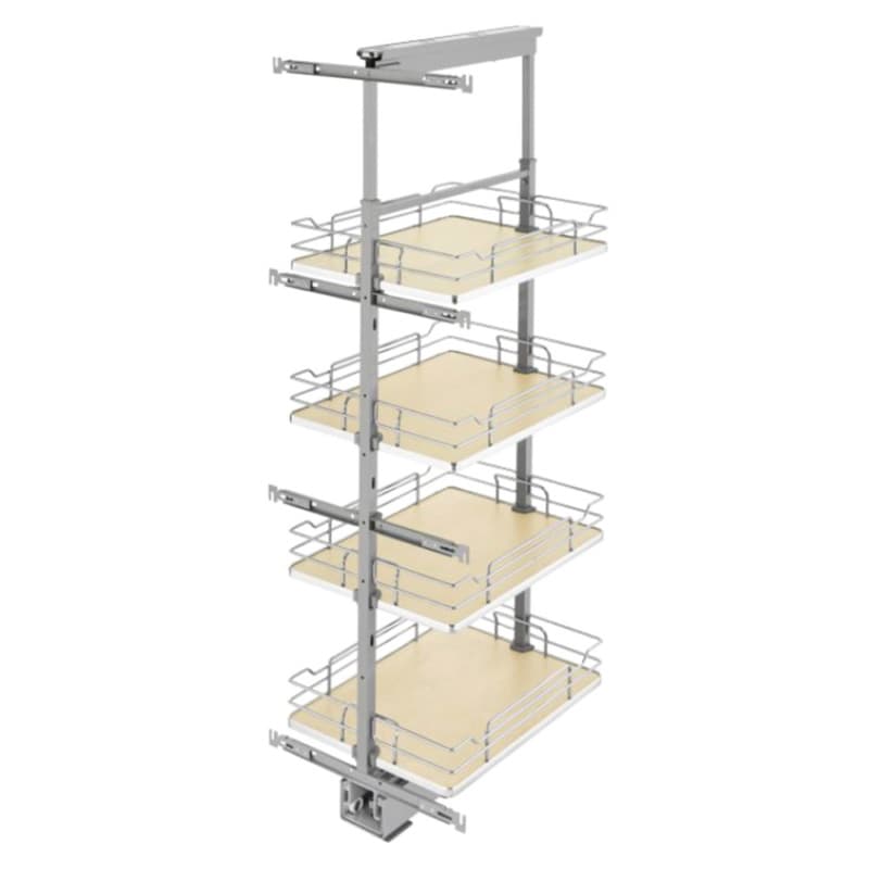 16-1/4" x 50-3/4" 6-Shelf Pullout Pantry with Soft-Closing, Maple