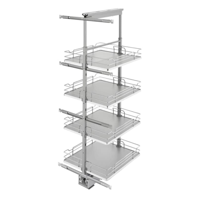 19-1/4"x 50-3/4" 6-Shelf Pullout Pantry with Soft-Closing, Gray