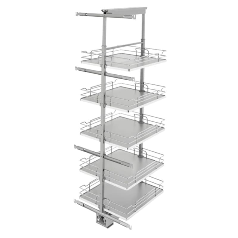19-1/4"x 58-1/4" 6-Shelf Pullout Pantry with Soft-Closing, Gray