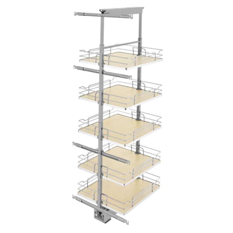 19-1/4"x 58-1/4" 6-Shelf Pullout Pantry with Soft-Closing, Maple