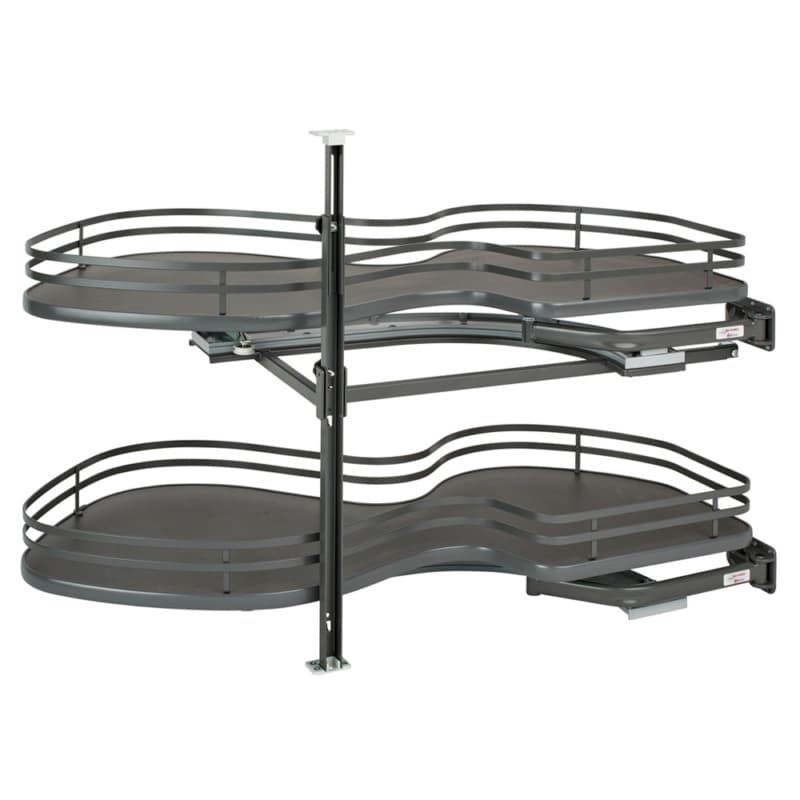 2-Tier Right-Hand Contemporary Organizer for 18" Cabinet Opening, Orion Gray