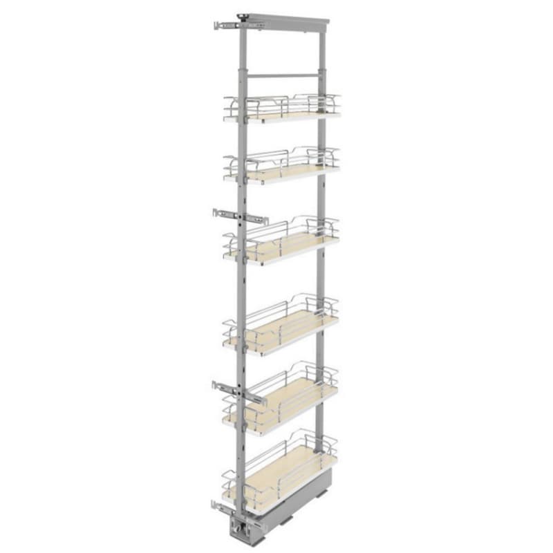 8-1/4" x 73-5/8" 6-Shelf Pullout Pantry with Soft-Closing, Maple