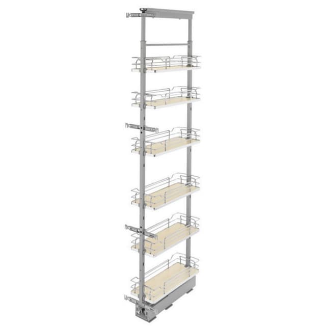 Rev-A-Shelf Corporation 5373 Solid Bottom Maple Pantry Pullout with Soft-Close for Full-Access Cabinets