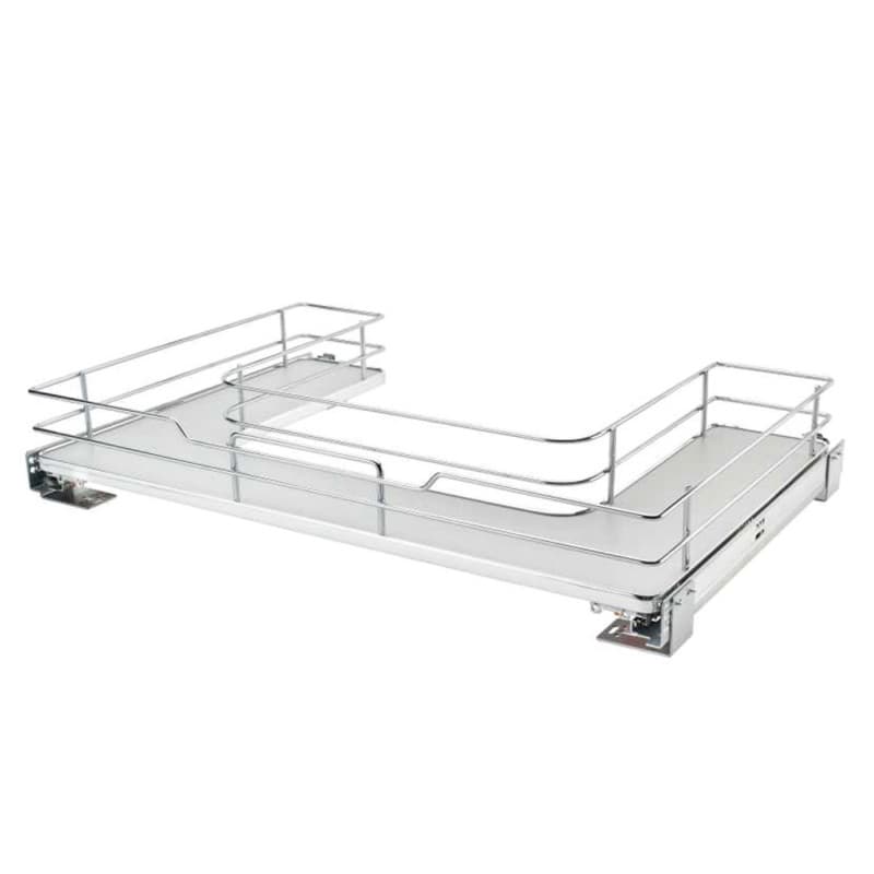 32-11/16" U-Shaped Solid Bottom Pullout with BLUMOTION Soft-Closing, Gray