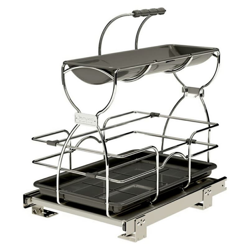 11-7/8" Undersink Cleaning Caddy for 30" Sink Cabinet, Silver