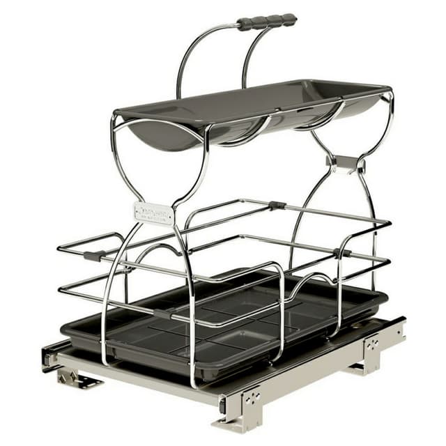 11-7/8" Undersink Cleaning Caddy for 30" Sink Cabinet, Silver