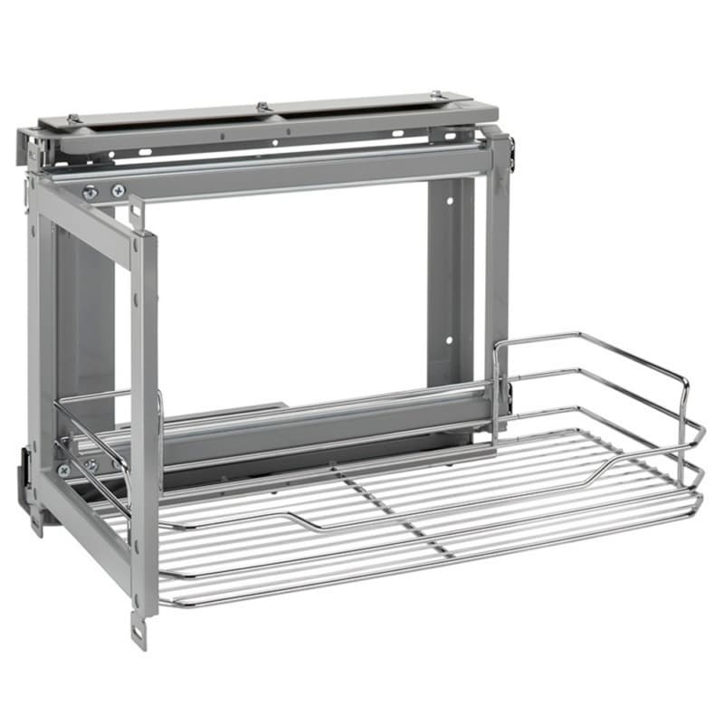 13" Above Appliance Pullout, Chrome/Metallic Silver