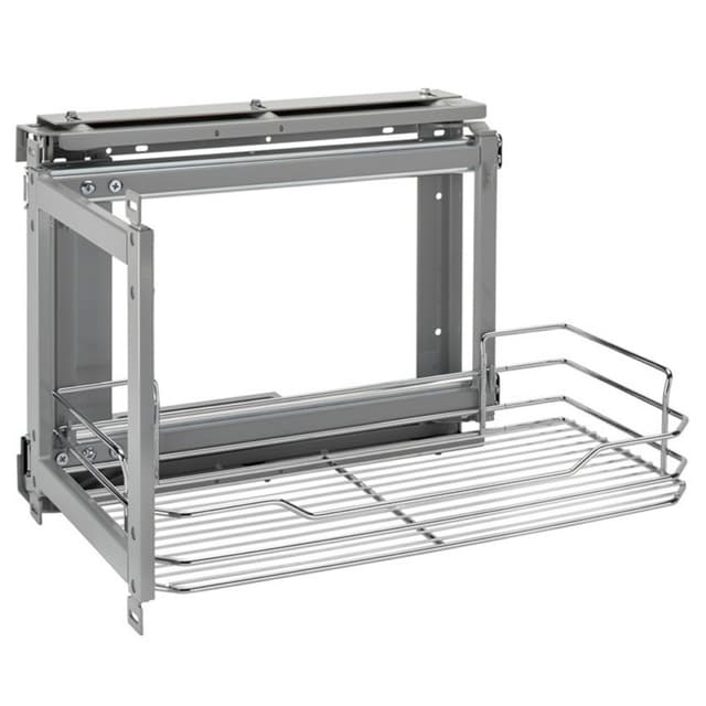 13" Above Appliance Pullout, Chrome/Metallic Silver