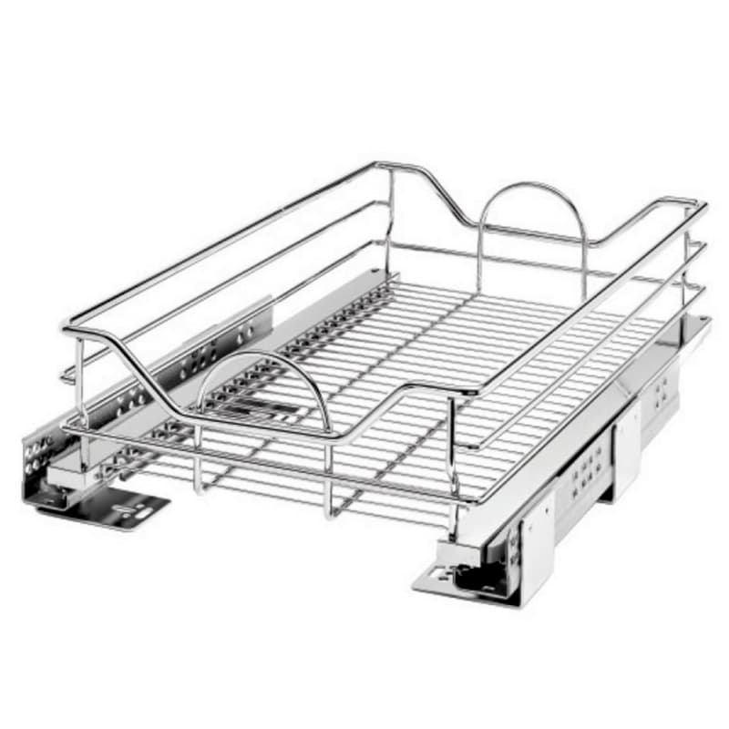 14-5/16" 2-Tier Pullout Basket with Soft-Closing, Chrome