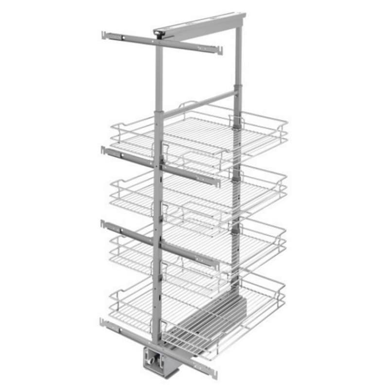 21-5/8" x 50-3/4" Pullout Pantry with Soft-Closing, Chrome