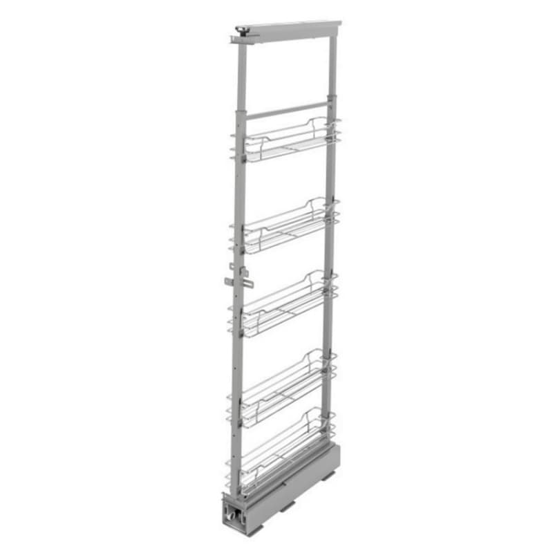 5758 4-1/2" x 58-1/4" 4-Shelf Pullout Pantry with Soft-Closing, Chrome