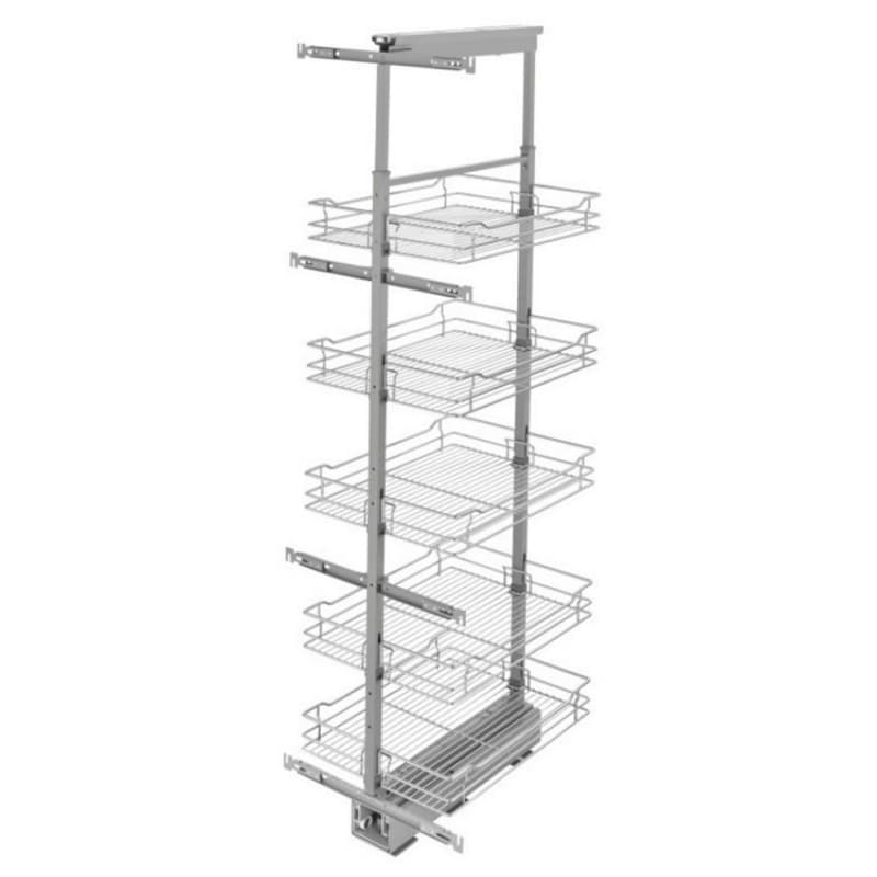5758 16-1/4" x 58-1/4" 4-Shelf Pullout Pantry with Soft-Closing, Chrome