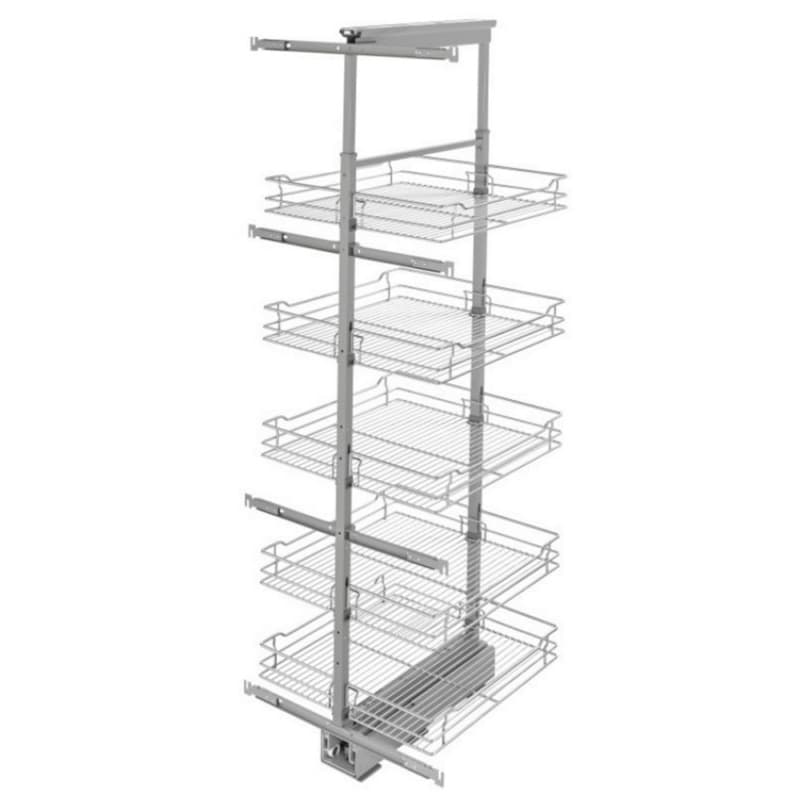 5758 20-11/16" x 73-5/8" 5-Shelf Pullout Pantry with Soft-Closing, Chrome