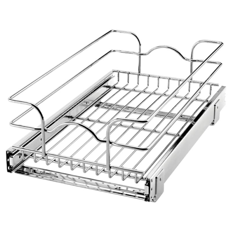 11-1/2" Single Wire Pull-Out Shelves with Soft-Closing, Chrome