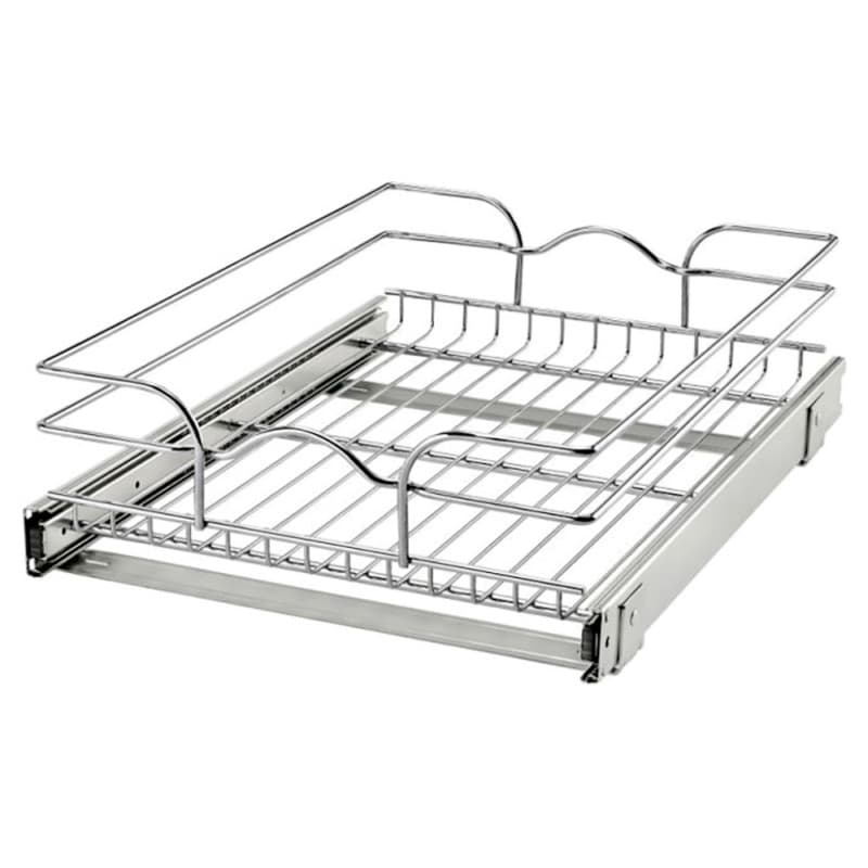 14-1/2" Single Wire Pull-Out Shelves with Soft-Closing, Chrome