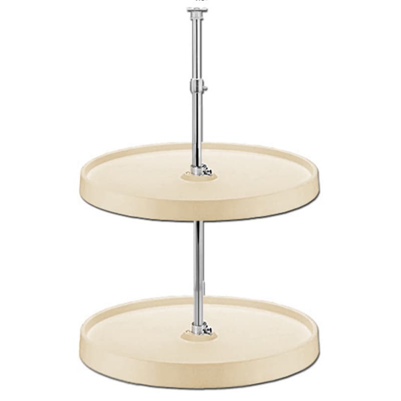 18" Full-Circle 2 Tray Lazy Susan, Almond