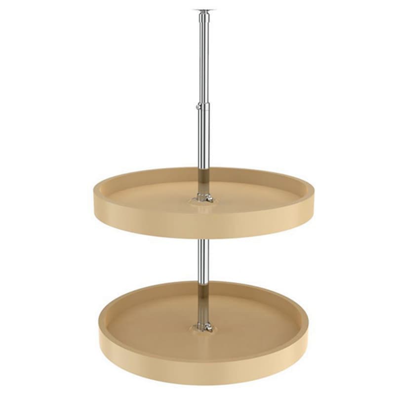 20" Full-Circle 2 Tray Lazy Susan, Almond