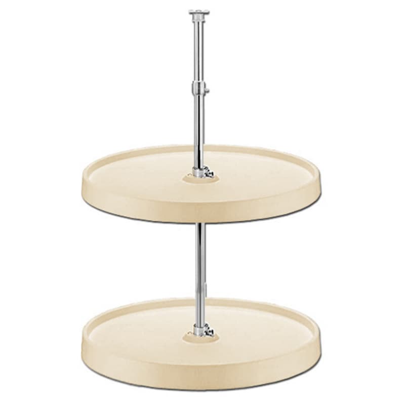 24" Full-Circle 2 Tray Lazy Susan, Almond
