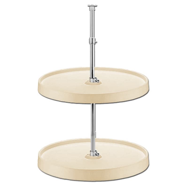 28" Full-Circle 2 Tray Lazy Susan, Almond, Bulk (6 Sets)