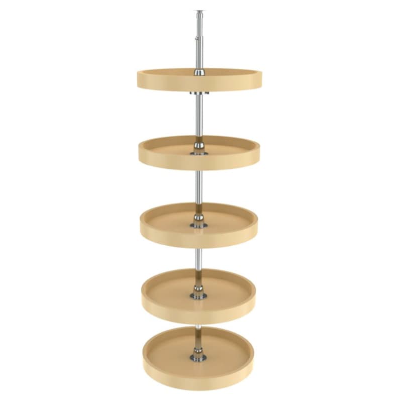 6065 16" Full-Circle 5 Tray Lazy Susan Set, Almond