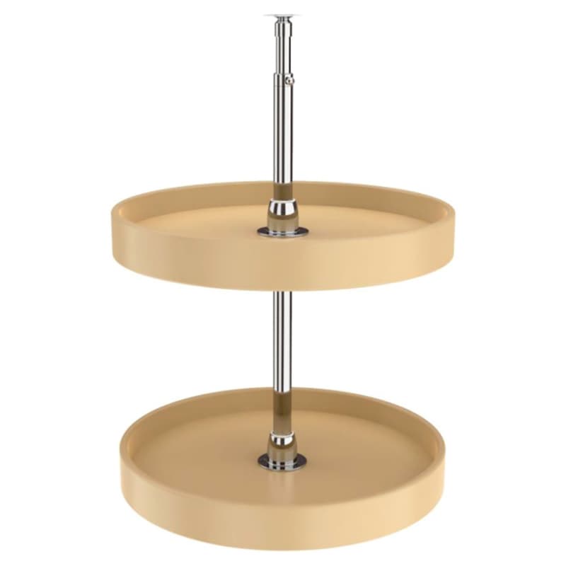 6072 18" Full-Circle 2 Tray Lazy Susan Set, Almond