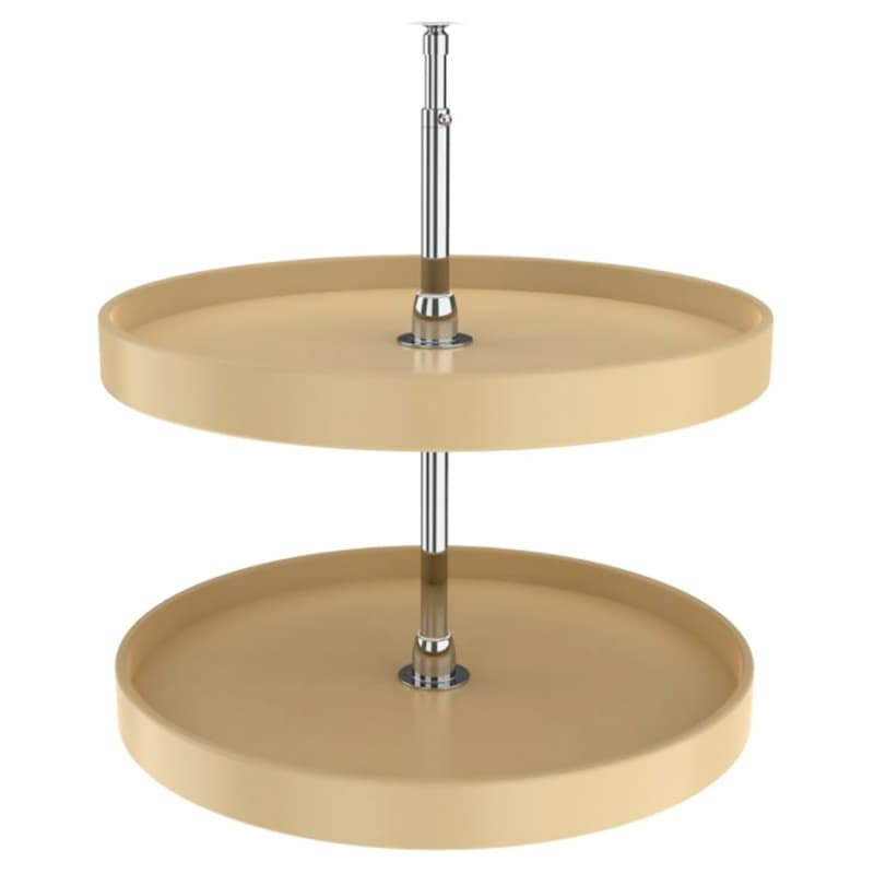 6072 24" Full-Circle 2 Tray Lazy Susan Set, Almond