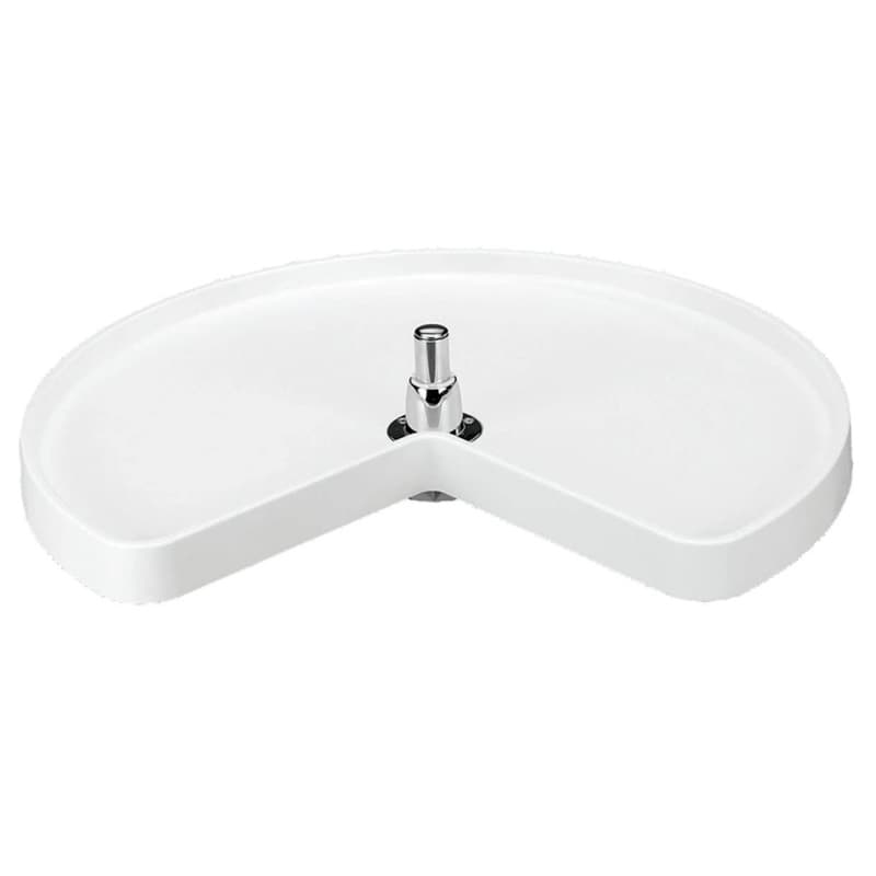 6465 24" Kidney 5 Tray Lazy Susan, White