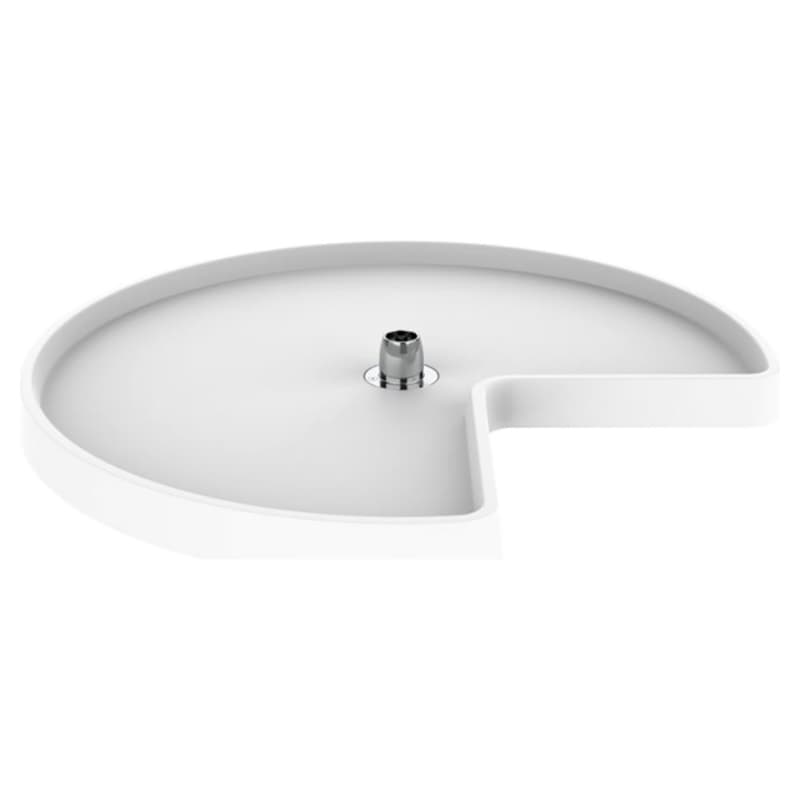 6471 28" Kidney 1 Tray Lazy Susan with Hub, White