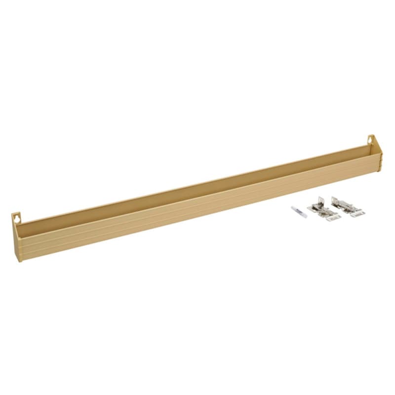 36" Slim Line Almond Sink Front Tip-Out Tray with 1-Pair Soft-Closing Hinges and End Cap