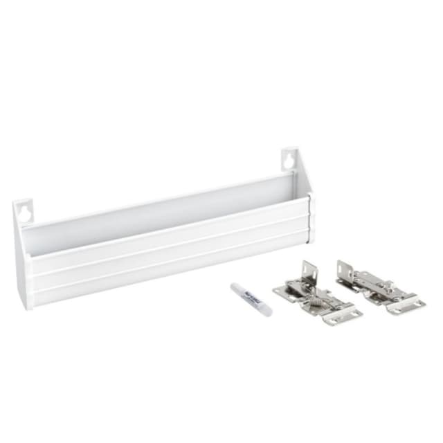 11" Slim Line White Sink Front Tip-Out Tray with 2-Pair Hinge Bulk (20 Trays)