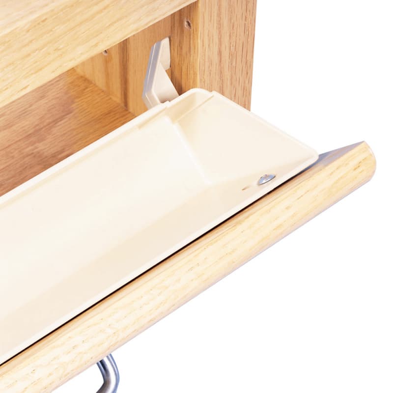 14" Almond Sink Front Tip-Out Tray with Tab Stop Hinges