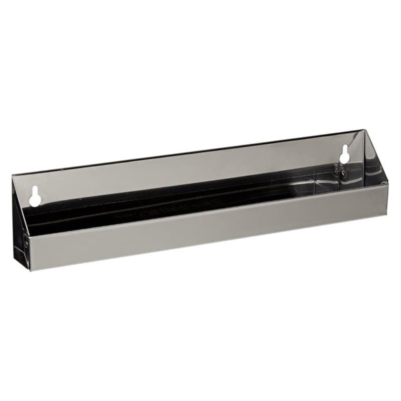 16" Stainless Steel Sink Front Tip-Out Tray with Tab Stops