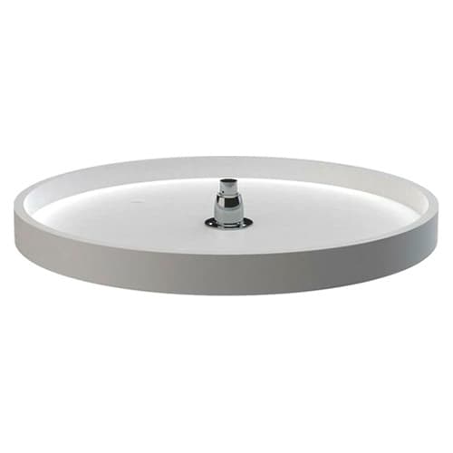 6621 24" Full-Circle 1 Tray Lazy Susan, White