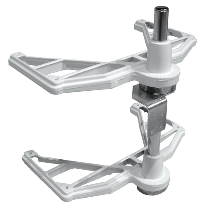 6842 31" Half-Moon 2 Tray Lazy Susan, White