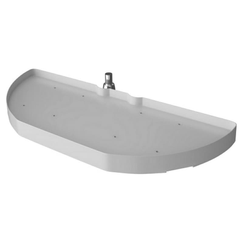 6881 33" Half-Moon 1 Tray Lazy Susan, White