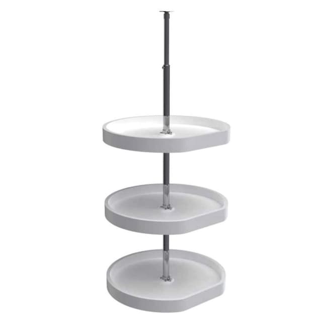 Rev-A-Shelf Corporation 7013 Classic Series D-Shape Lazy Susan Set, 3 Tray