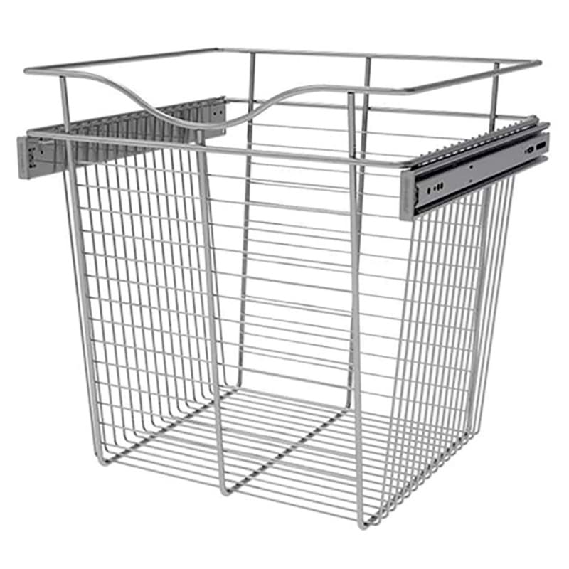 18" x 16" x 18" Wide Heavy-Gauge Pull-Out Wire Basket, Chrome Finish