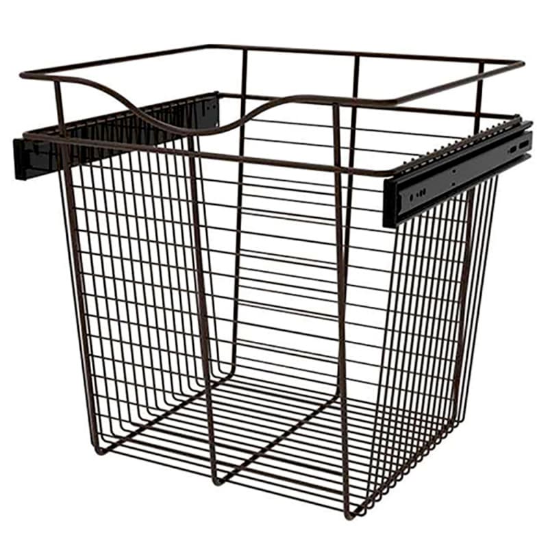 18" x 16" x 18" Wide Heavy-Gauge Pull-Out Wire Basket, Oil-Rubbed Bronze Finish