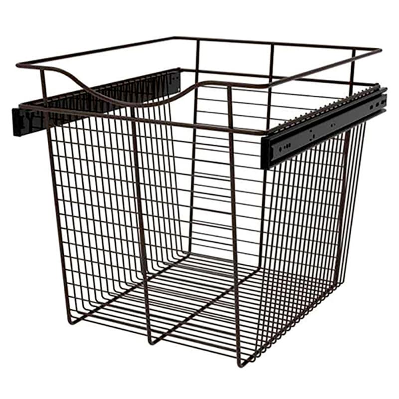 18" x 20" x 18" Wide Heavy-Gauge Pull-Out Wire Basket, Oil-Rubbed Bronze Finish