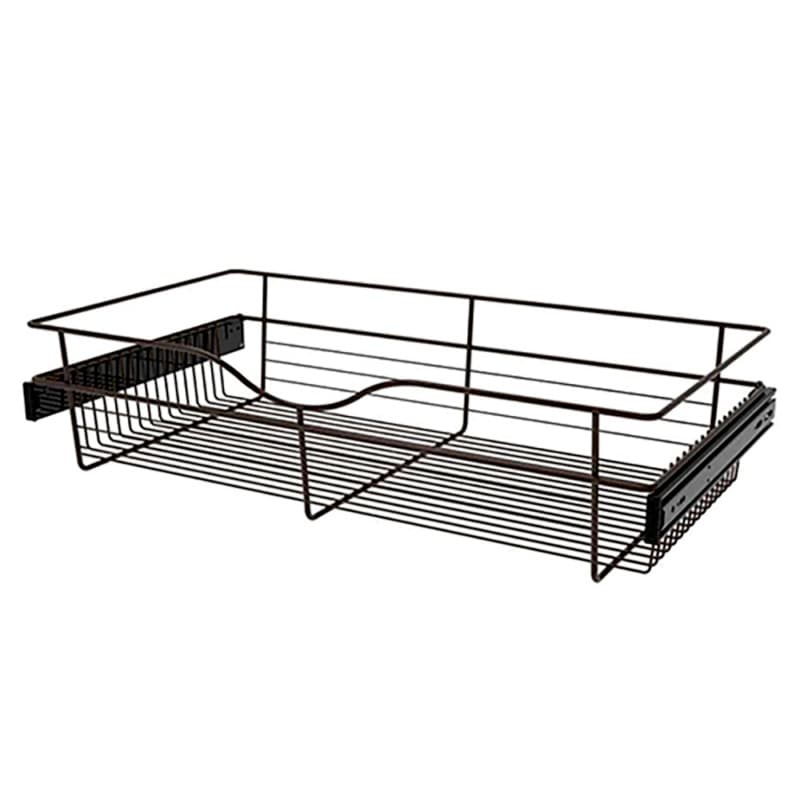 7" x 16" x 30" Wide Heavy-Gauge Pull-Out Wire Basket, Oil-Rubbed Bronze Finish