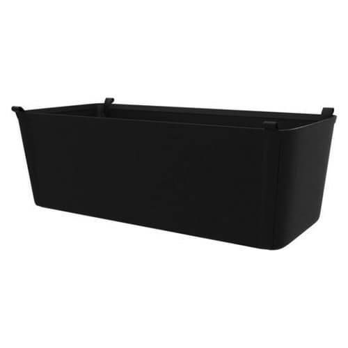 7-25/32" x 12-5/8" x 16-3/4" Canvas Closet Basket Liner, Black Finish