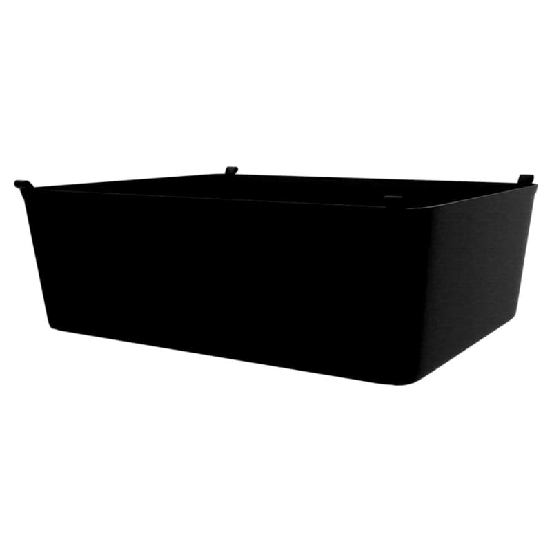 7-25/32" x 18-5/8" x 16-3/4" Canvas Closet Basket Liner, Black Finish