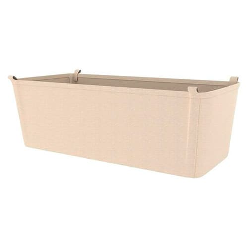 7-25/32" x 18-5/8" x 16-3/4" Canvas Closet Basket Liner, Tan Finish