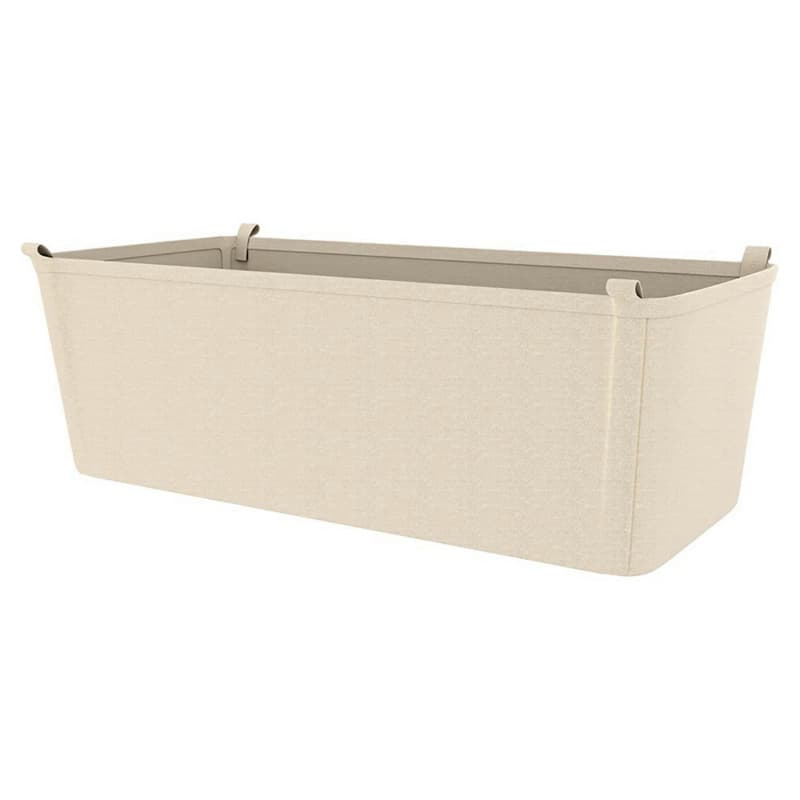 7-25/32" x 10-5/8" x 22-3/4" Canvas Closet Basket Liner, Tan Finish