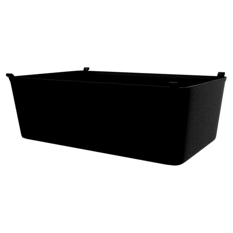 7-25/32" x 14-5/8" x 22-3/4" Canvas Closet Basket Liner, Black Finish