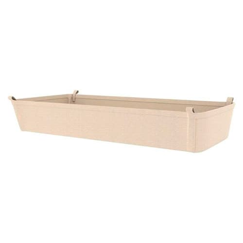 7" x 16" x 30" Canvas Closet Basket Liner, Tan Finish