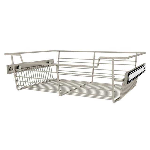 Sidelines CBSL 18" Wide Satin Nickel Closet Basket Pullout