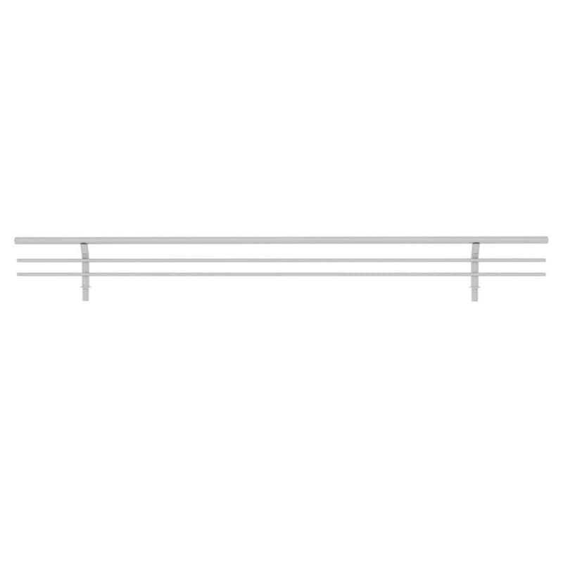 29" Sidelines Wire Shoe Rail, Satin Chrome Finish