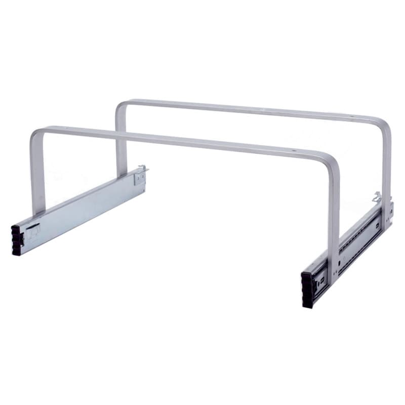 6-1/2" x 1/4" x 24" Wide Top Mount Bracket Set for CB Series Closet Basket, Anodized Aluminum Finish