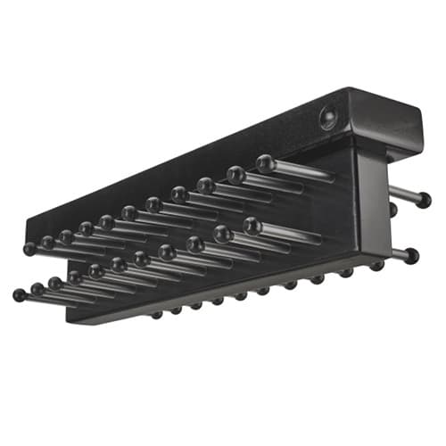 14" Slide-Out Maple Tie Butler, Black Finish
